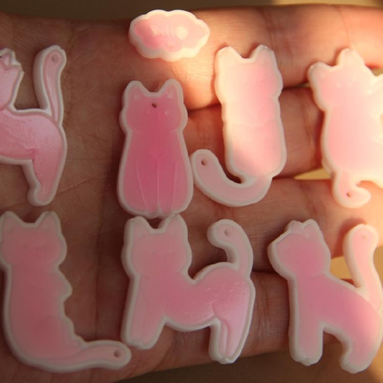 Creative Cats Letter Pendant Silicone Mold Flexible Silicone Texture Suitable for Resin Jewelry Making and Craft Project