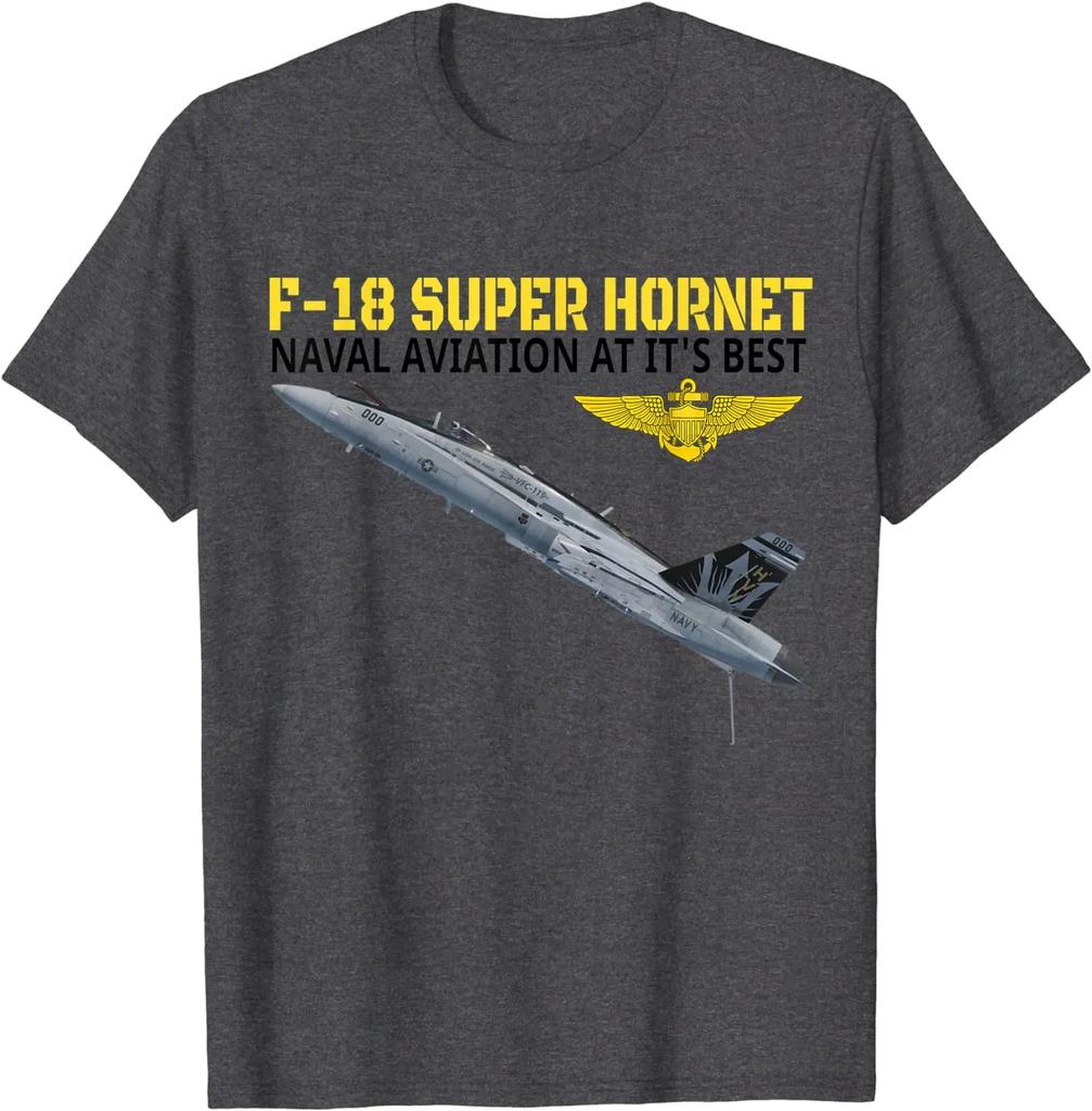US Naval F18 Super Hornet Multirole Fighter Aircraft TShirt 100 Cotton ONeck Short Sleeve Summer Casual Mens Tshirt