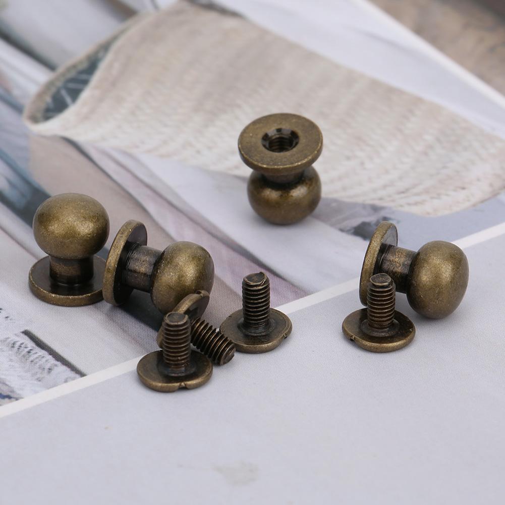 20 STÜCKE 9 x 8mm DIY Kupfernieten Rundkopf Nippelniete Tasche Schuhe Zubehör für Leder