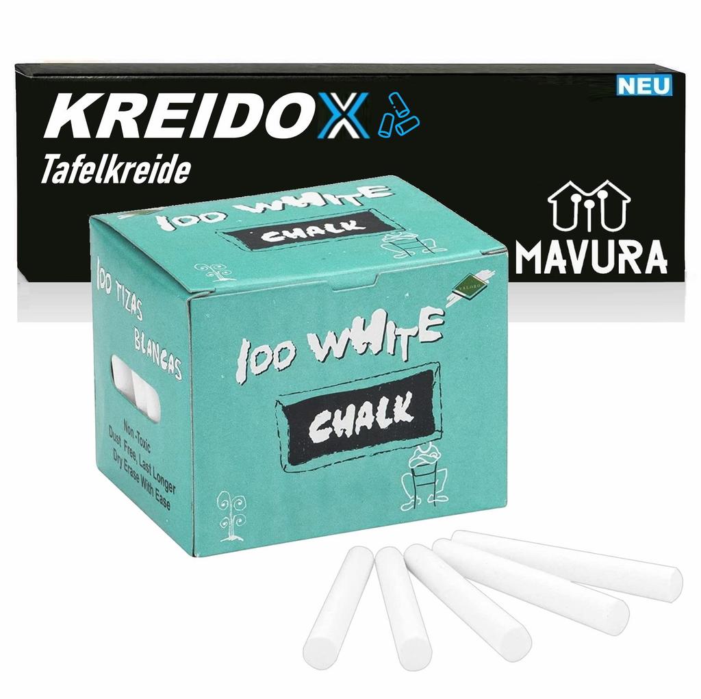 KREIDOX 100pcs Chalkboard Chalk School Chalk Blackboard Chalk Painting Chalk White
