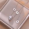 Women's Zircon-Inlaid Titanium Steel Slim Waist Necklace - Stylish & Versatile Collarbone Chain