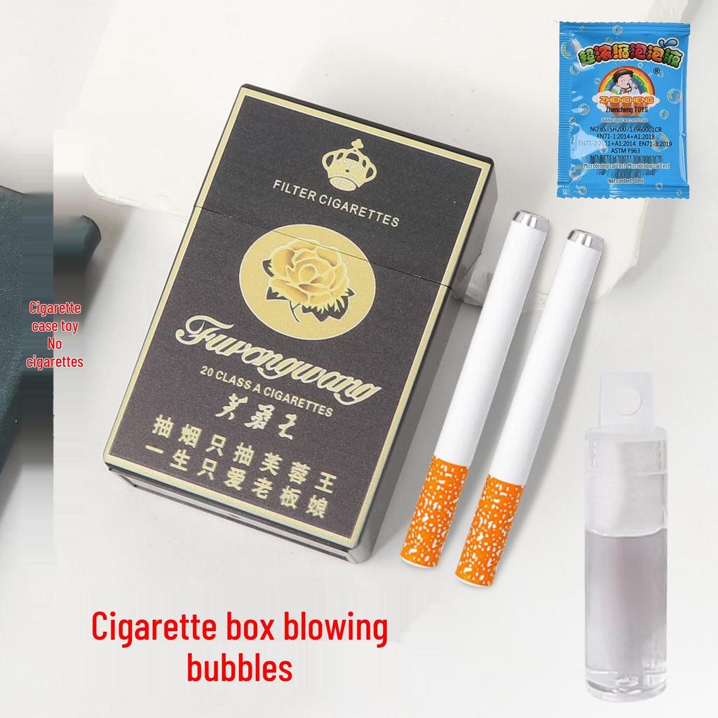 Bubble Blowing Cigarette Case Prank Toy - Adult Stress Relief & Quit Smoking Aid