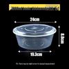 Handun Disposable Round Plastic Food Containers with Lids (300 Sets)