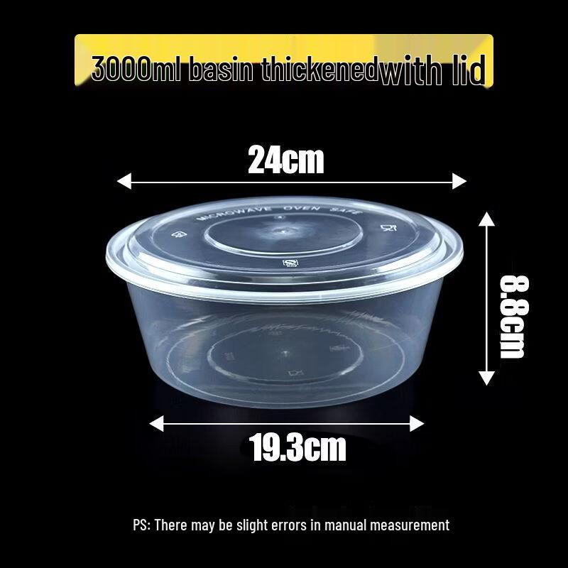 Handon Round Disposable Plastic Food Containers
