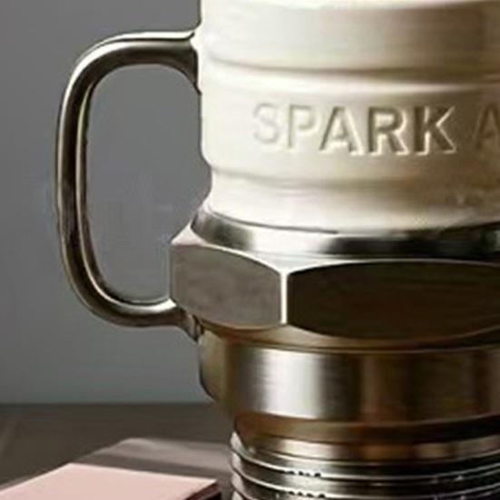 Funkenfangbecher Auto-Thema Kaffeetasse Retro-Motor Funkenfang-Design Trinkgeschirr für Auto-Liebhaber Mechaniker Geburtstags-Weihnachtsgeschenke