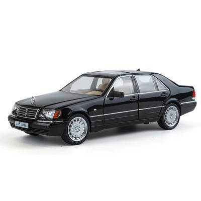 1/24 Benz W140 320SEL Alloy Vintage Car Diecast Metal Classic Car Toy Model Sound Light Pull Back Collectibles Children Birthday Gift