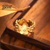 Durable Gold Ring Women Open Lightweight Comfortable Anti-Oxidation Fine Craftsmanship