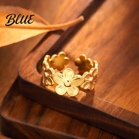 Durable Gold Ring Women Open Lightweight Comfortable Anti-Oxidation Fine Craftsmanship