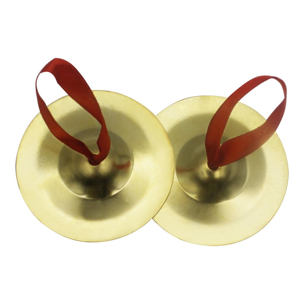 1 Pair Metal Cymbals Small Belly Dance Finger Dial Pads Children Musical Instrument Toy Metal Early Educational Baby Toy
