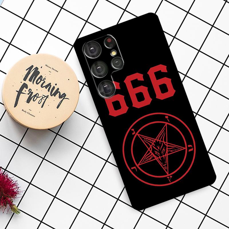 Pentagram 666 Demonic Satanic Case For Samsung Galaxy S21 S22 S23 S24 S25 Ultra S9 S10 S25 Plus S24 FE S20 FE Phone Cover