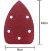 Lot 50 feuilles abrasives triangulaires 140 x 90 mm - grains 40/60/80/120/240 - 5 trous