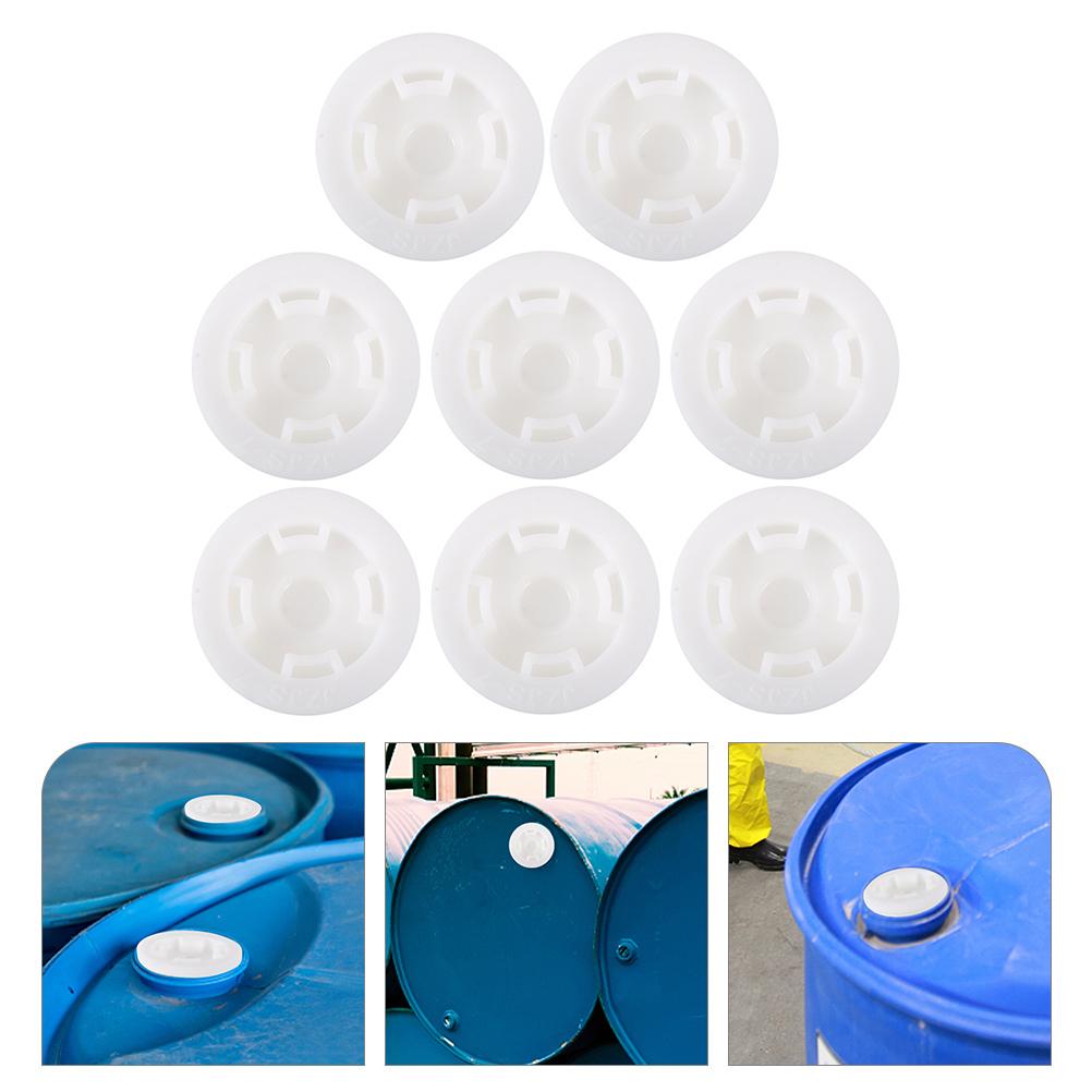 8 Pcs Screw Thread Cap Drum Bung Plug Oil Barrel Caps Plastic Barrel Lids Gallon Barrel Plug Warehousing Transportation