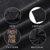 Christian Shirts for Men Faith Over Fear Shirt Jesus Religious Tshirt Oversized Graphic Tees Acid Wash God T-Shirt