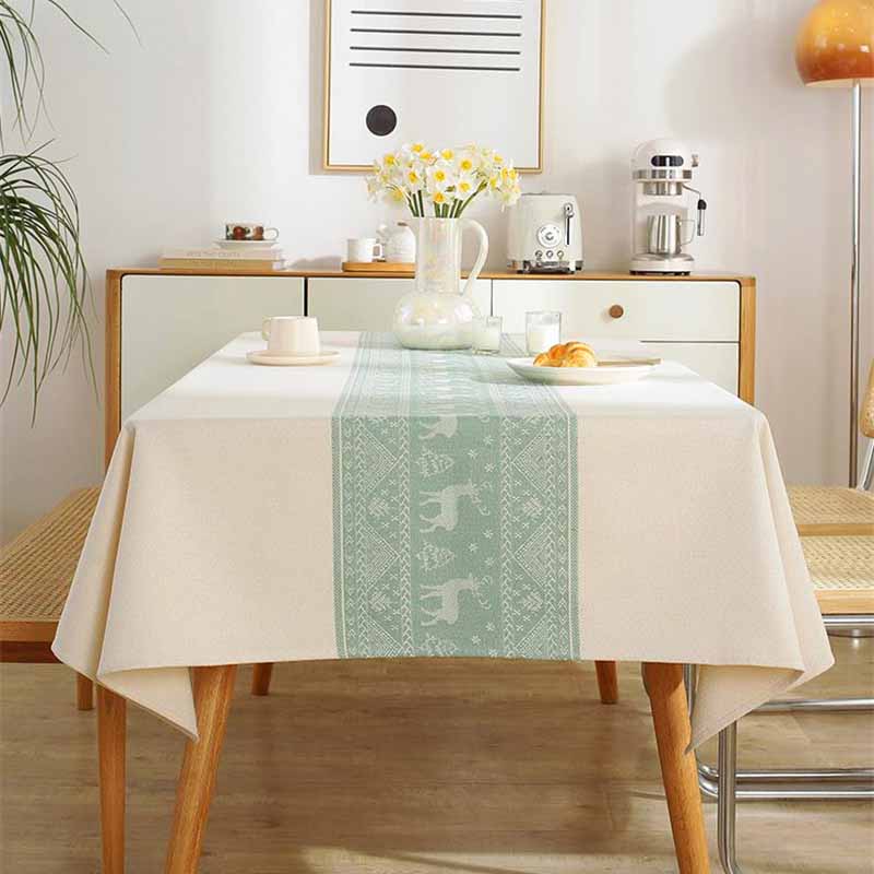 Thickened Imitation Cotton Linen Dining Household Square Wear-resistant Waterproof Oil Proof Tablecloth