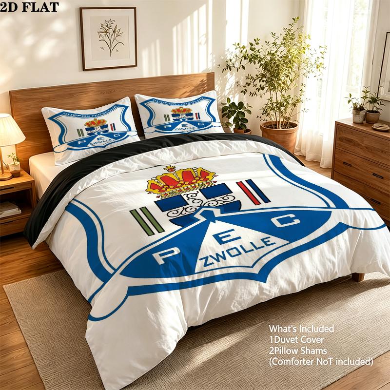Pec Zwolle Pattern Bedding uilt Set uilt Cover Pillowcase Home Decoration Birthday Gift (1 * duvet cover + 2 * pillowcase without core)