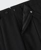 Musinsa Standard Wool Blend Traditional One-Pleat Tapered Slacks [Black]