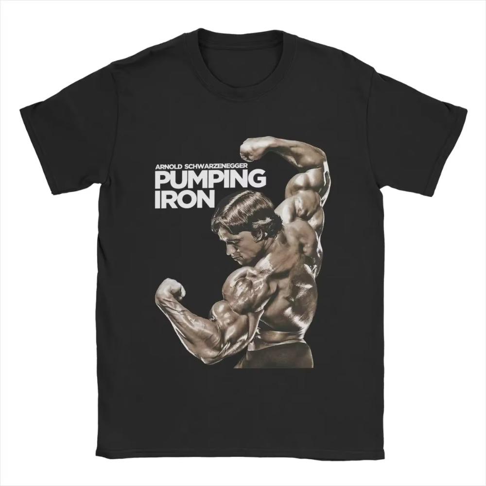 Maglietta Leisure Arnold Schwarzenegger da Uomo Girocollo Magliette di Cotone Maniche Corte Magliette Nuovi Arrivi Top