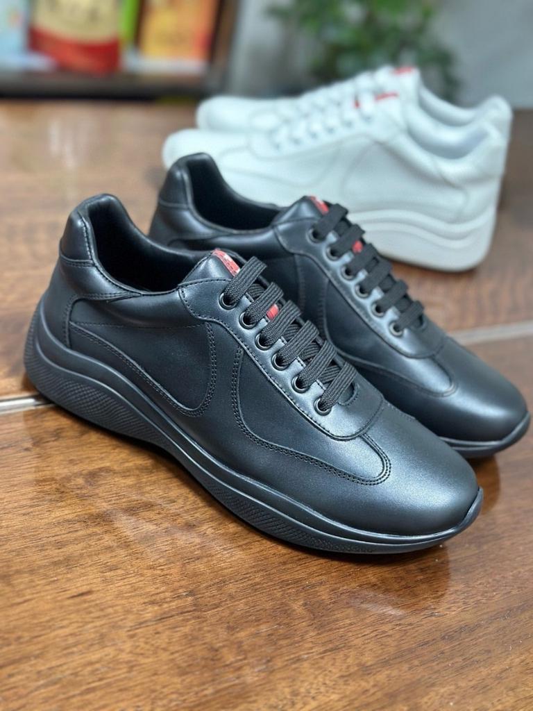 Men's Casual Trainers with Genuine Leather Uppers and Non-slip Rubber Soles; Breathable and Comfortable