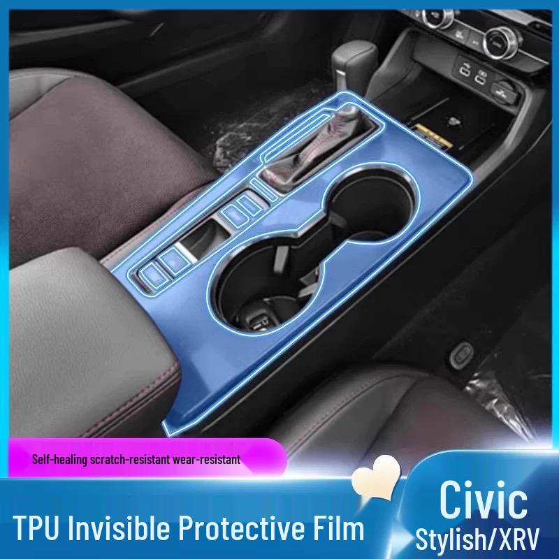 New Honda Integra Interior Protection Film: HD Center Console Screen & Gear Shift Decor.