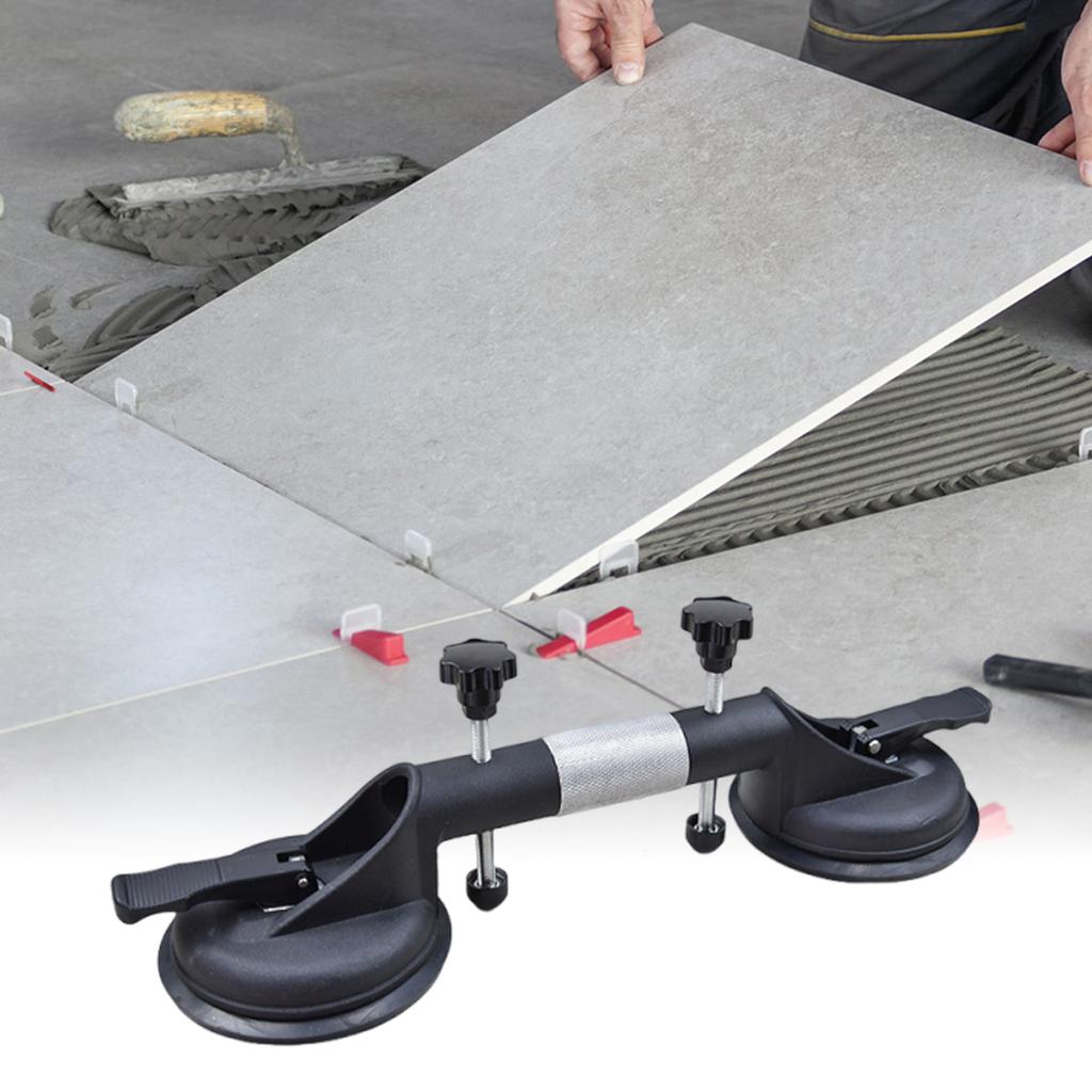 2 Pack Seamless Stone Seam Setter with Double Vacuum Suction Cup Seamless Splicing Leveling Device for Stone Marble Slab Glass