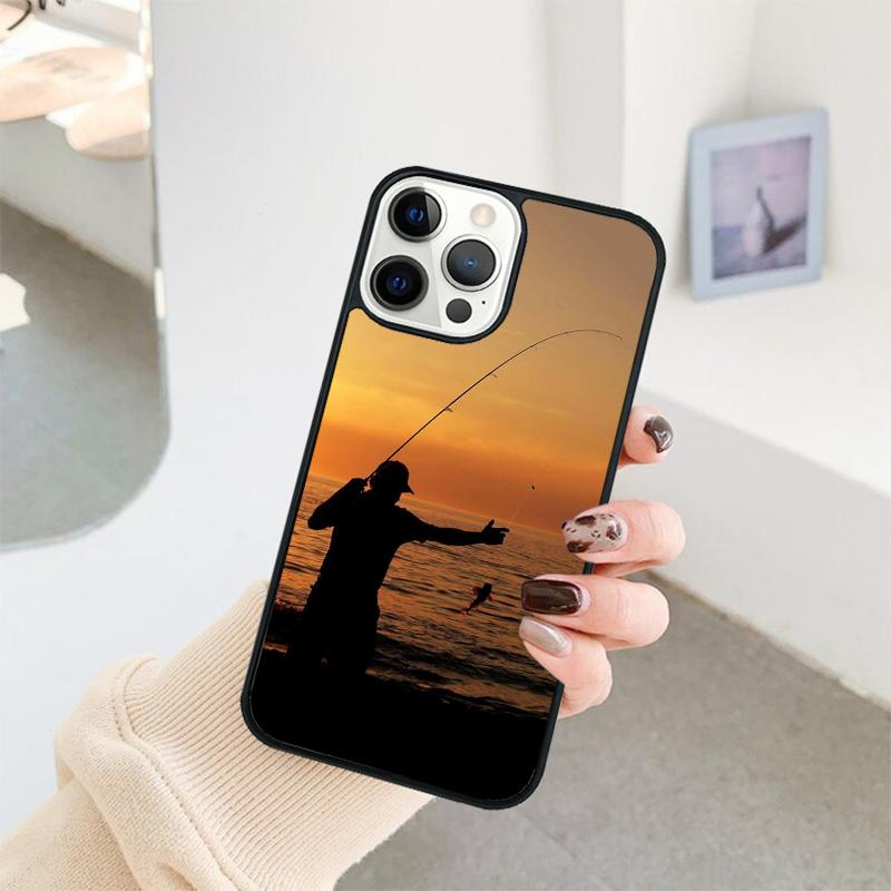 Fishing Fisherman Phone Case For iPhone 17 Air 16 15 14 11 12 13 Pro  MAX Plus coque Cover Shell