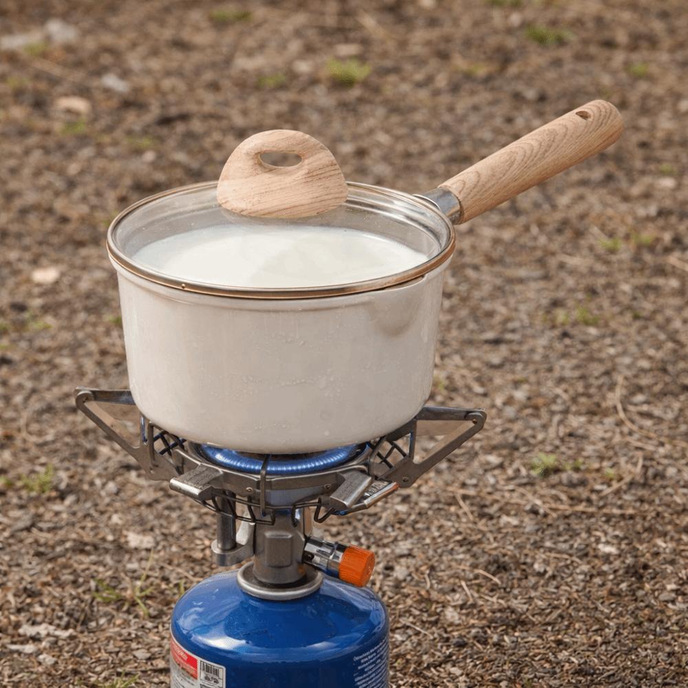 Spout Design Aluminum Zinc Zinc Alloy Milk Pot Non-stick Soup Pan Mini Saucepan  Stove