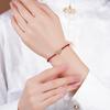 Natural Qingshui Hetian Jade Bracelet with Red Cord, Handmade Woven Simple Couple's Bracelet for Men and Women