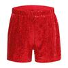 Girls Sequined Dance Shorts Elastic Waist Shiny Sequins Jazz Performance Cheerleading Competition Bottom