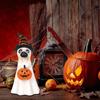 Halloween Ghost And Imp Figurine Pumpkin-carrying Ghost Dog And Ghost Cat Statue Resin Craft Decoration For Kitchen Fireplace