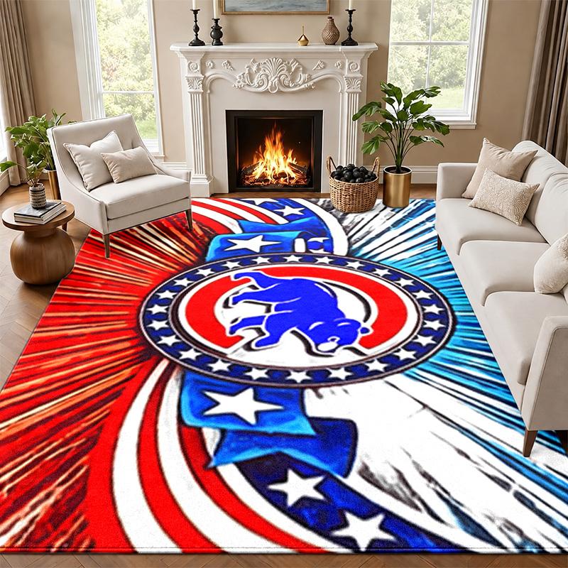 Chicago Cubs Carpet Door Mat for Living Room or Bedroom Protective Mat Under Chair Office Decoration Christmas Gift Birthday Present