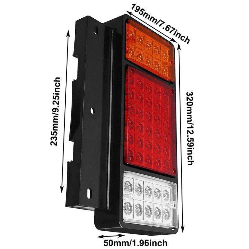 12v 2pcs Rear Lights For Isuzu Elf Truck Npr / Nkr / Nhr / Nlr Car 3 Color Truck Trailer Lights LED Rear Turn Brake Signal Light