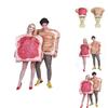 Halloween Couples Food Costume Set With Composite Fabric For Stage Performance