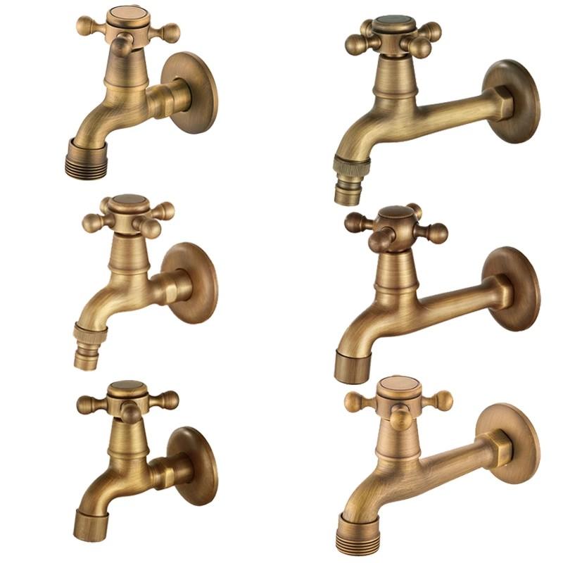 Antique Bronze Washing Machine Faucet Bibcock Faucet Garden Faucet Crane Brass Bathroom Mop Sink Faucets Water Taps Garden
