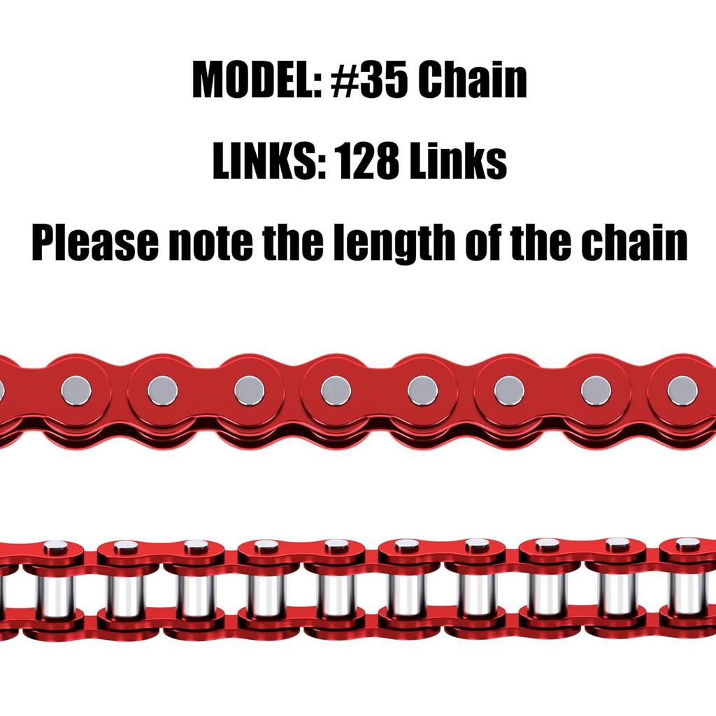 35 Go Kart Roller Chain 4 Feet Replacement For Go Cart Mini Bike ATV Pit Dirt Bike Motorcycle Bicycle With #35 Chain Master Links Powersports