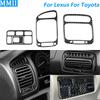 For Lexus LX470 For Toyota Land Cruiser 1998-2002 Carbon Fiber Headlight Switch Air Vent Panel Cover Set Car Accessories Sticker