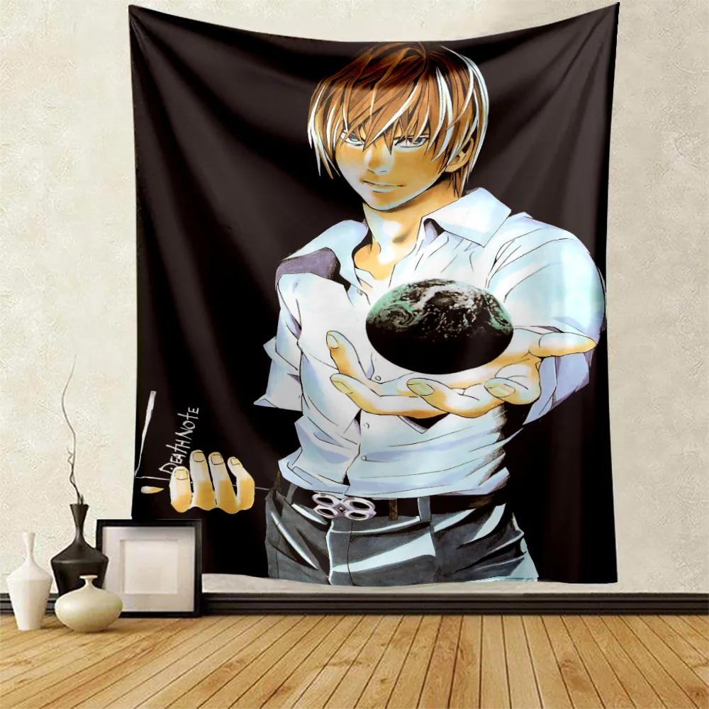 

Death Note Main Character Collage Wall Tapestry L Misa with Shinigami Accents Room Decor for Seinen Anime Mystery Fans 74x94cm(29x37in)