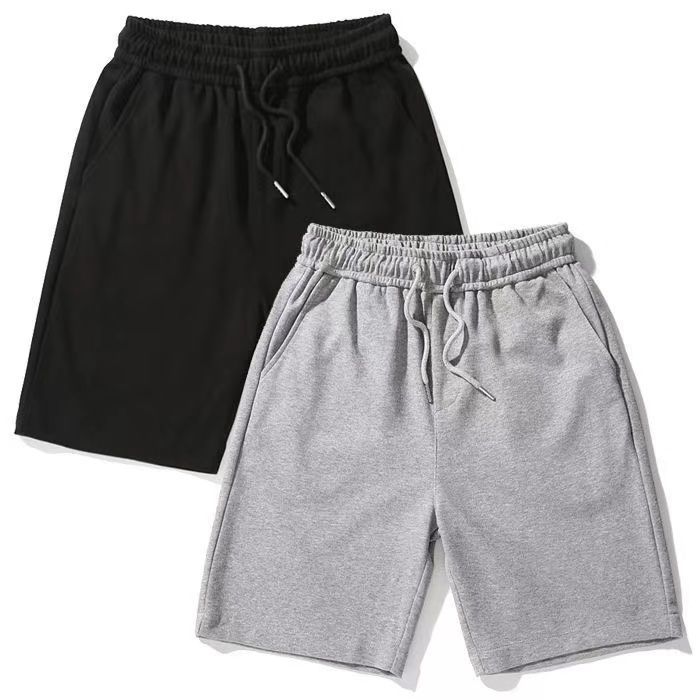 Pantaloncini Estivi da Uomo con Elastico in Vita Pantaloni Sportivi a Cinque Quarti Larghi e Casual Monocolore Gamba Dritta Pantaloni di Media Lunghezza