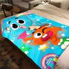 1Pc Gumball Print Flannel Blanket, High quality Digital Printing, Comfortable for All Seasons, Home DecorGifts821019