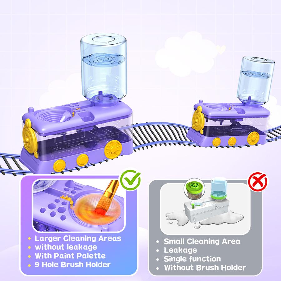 Paint Brush Cleaner with Drain Button Paint Brush Cleaning Machine Painting Brush Rinser for Acrylic Water Based Painting Brush