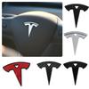 Car Sticker 2025 Hot 1Pcs Car Steering Wheel Sticker Emblem Cover Interior Accessories For Tesla Model 3 Y S X Roadster Juguete