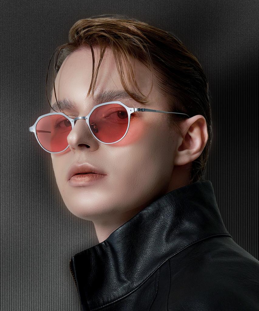 Maeteupeojeu Mp-09 Titanium Red Sunglass Silver