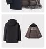 2025 Winter Men's High-End Thickened Goose Down Jacket with Detachable Liner.