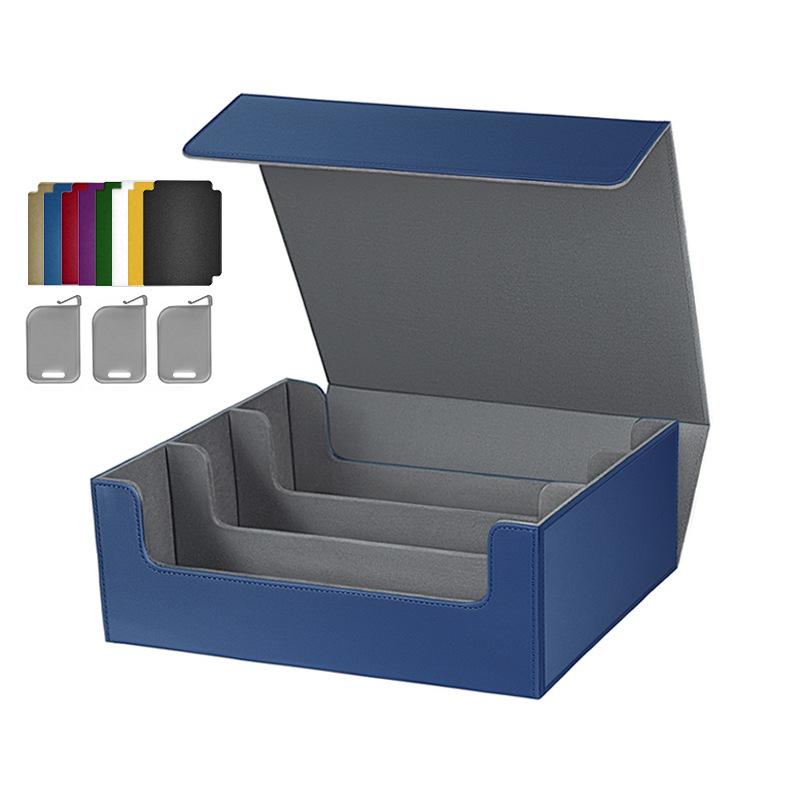 100+ Trading Card Deck Box PU Leather Gathering Card Toy W/ Magnetic Closure Game Cards Storage Game Card Case Protector