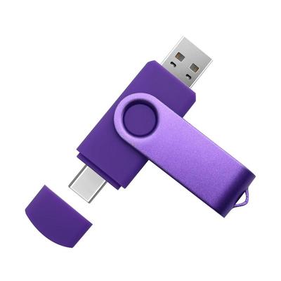 Rotating Dual-Use USB Flash Drive: 32GB, 16GB, 8GB High-Speed Business Gift