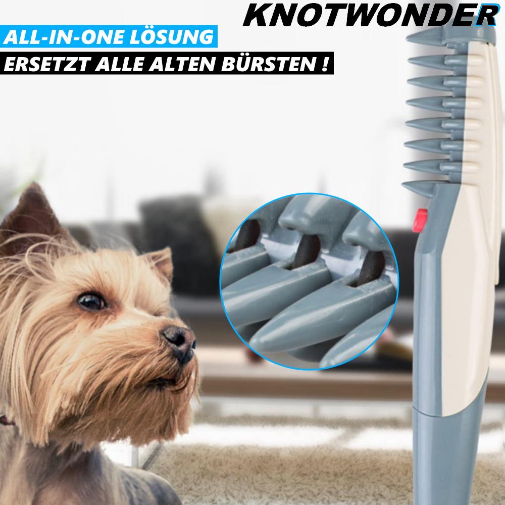 KNOTWONDER elektrische Knotenbürste Fellpflegebürste langhaar entfilzen Hunde