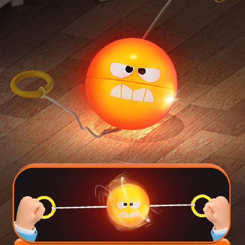 Colorful Light Up Whistle Flying Ball Toy For Kids Enhancing Eye Hand Coordination Skills
