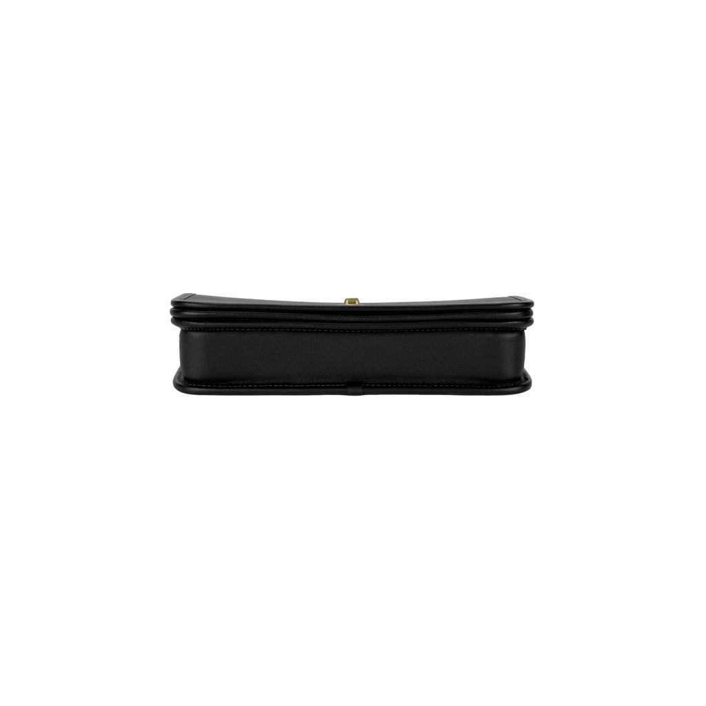 Coach Dinky 26 Borsa a Spalla in Pelle con Chiusura a Moschettone Media da Donna Nera CW641-B4BK