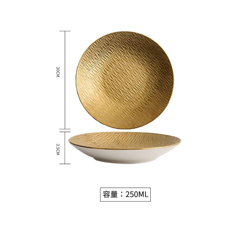 Creative Ceramic Deep Plate Restaurant Soup Plate Salad Plate Dessert Plates Snack Plates Service Plates Hotel Tableware