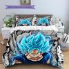 Son Goku Muster Bettwäsche Bettdecke Set Heimdekoration Geschenk (1 Bettbezug + 2 Kissenbezüge (ohne Füllung)).xwn