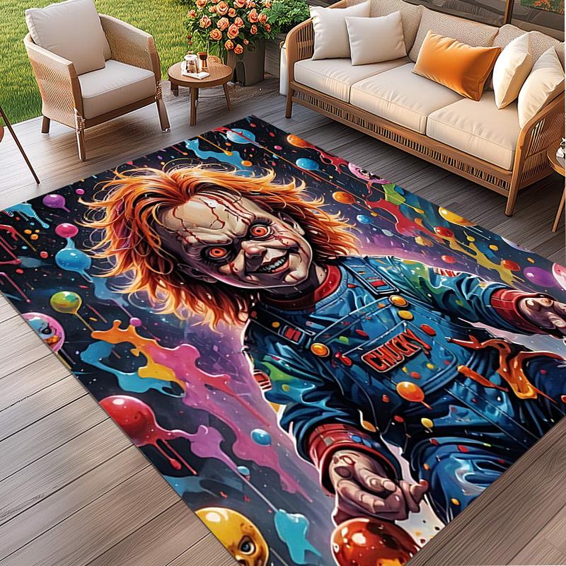 Bride of Chucky Print Rug, Washable Floor Carpet, For Entryway Dorm Laundry Room Office Study, Home Decor Birthday Christmas Gift